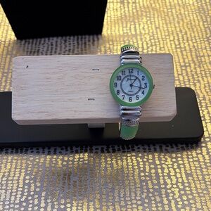 Geneva Women's Watch with Green and Silver Details